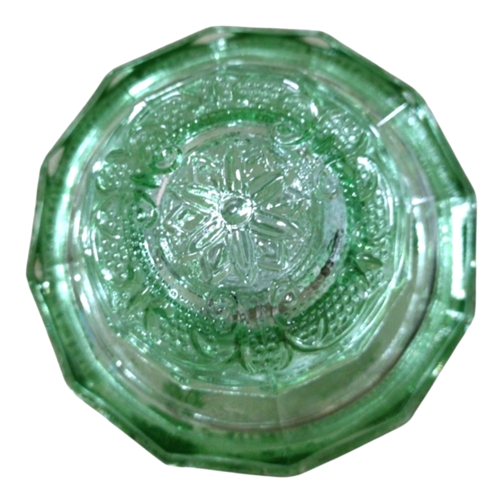 Vintage Tiara Sandwich Chantilly Green Canister By Indiana Glass - Picture 6 of 12